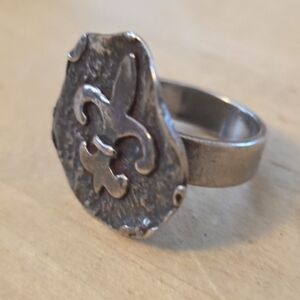 Fleur De Lis Artisan Design 925 Sterling Silver Ring